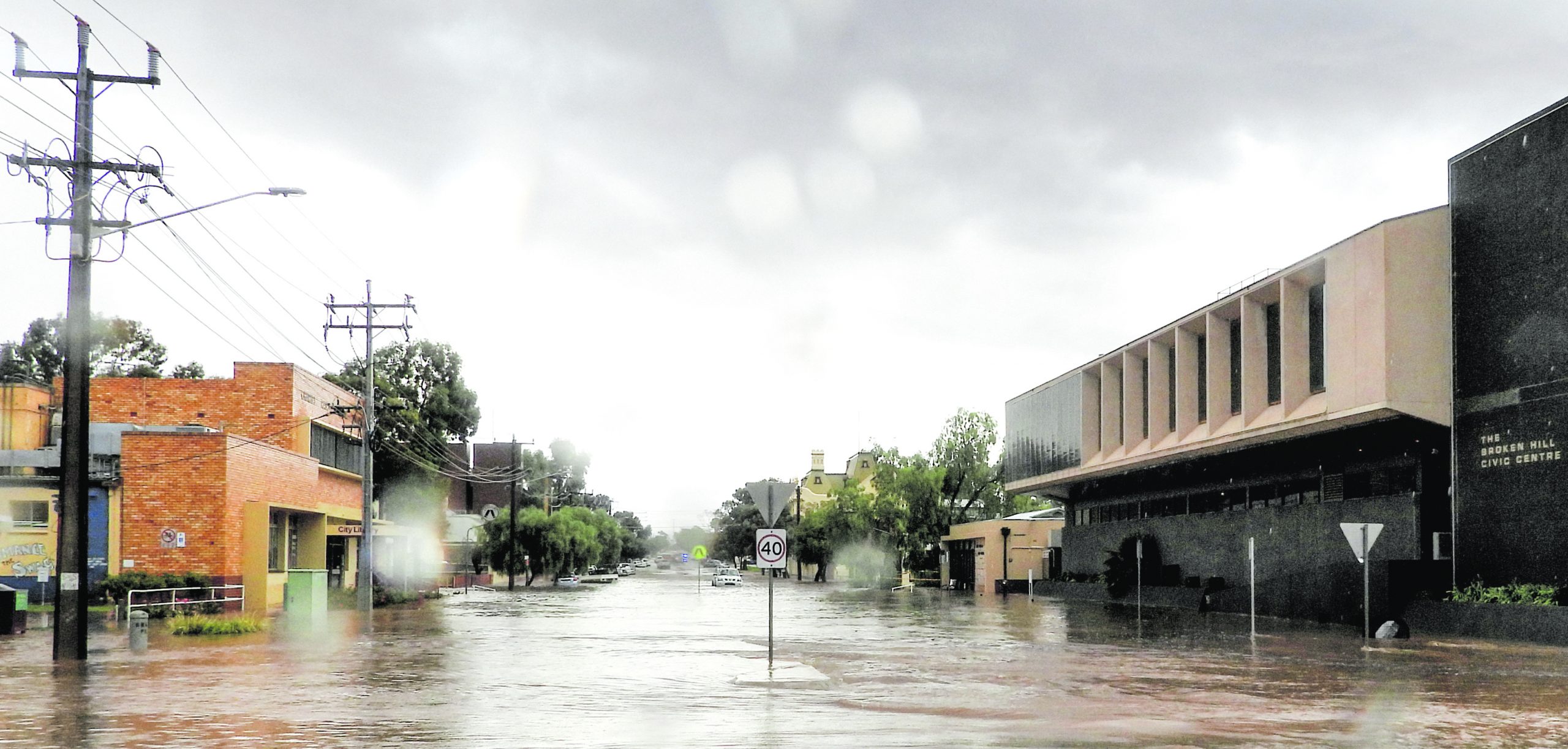 Tuesday’s storm gave Broken Hill a taste of the Venice lifestyle. PICTURE: EVE-LYN KENNEDY
