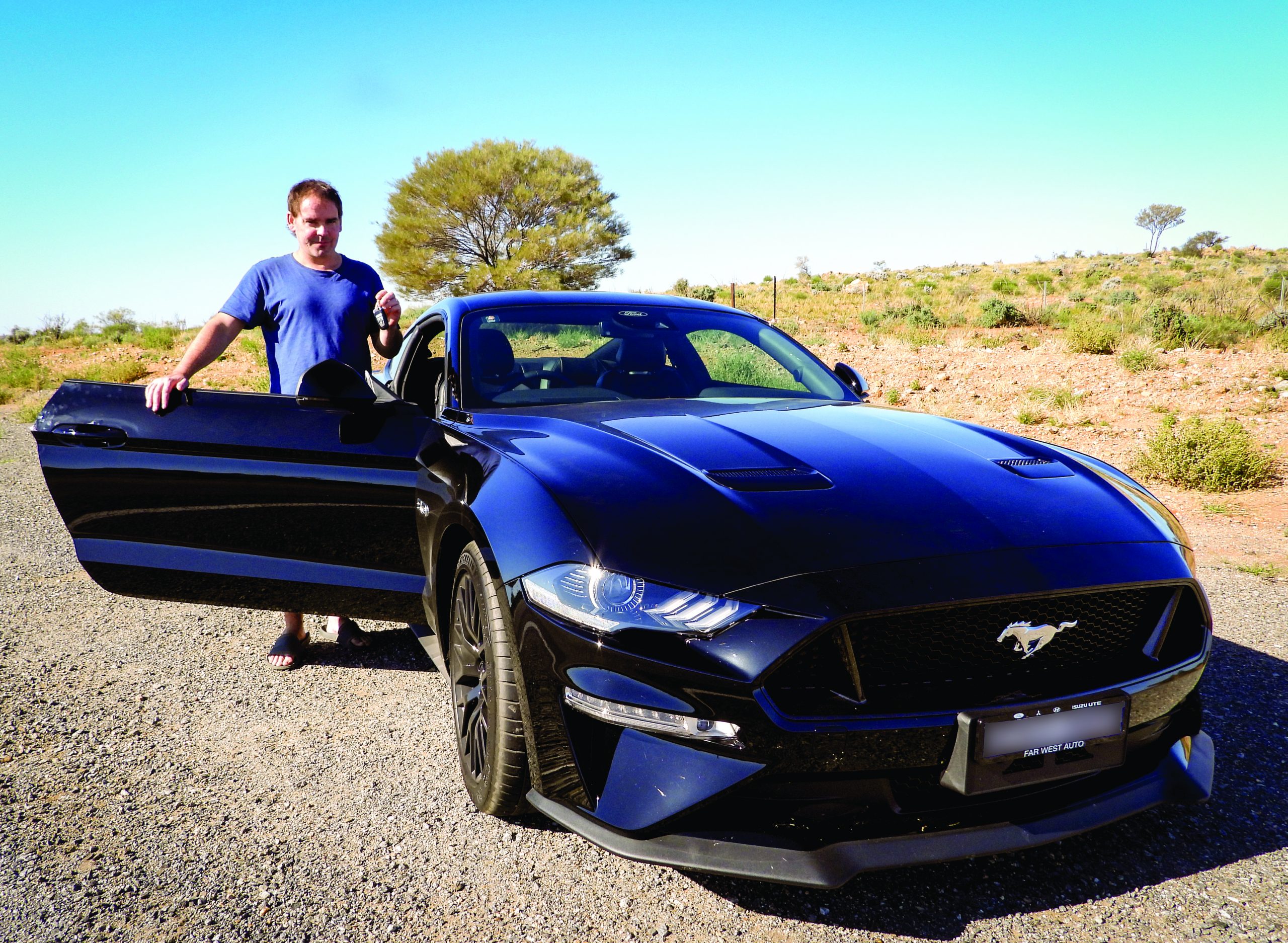 Chris Schmidt with his new Ford Mustang GT worth $73K. PICUTRE: ANDREW LODIONG