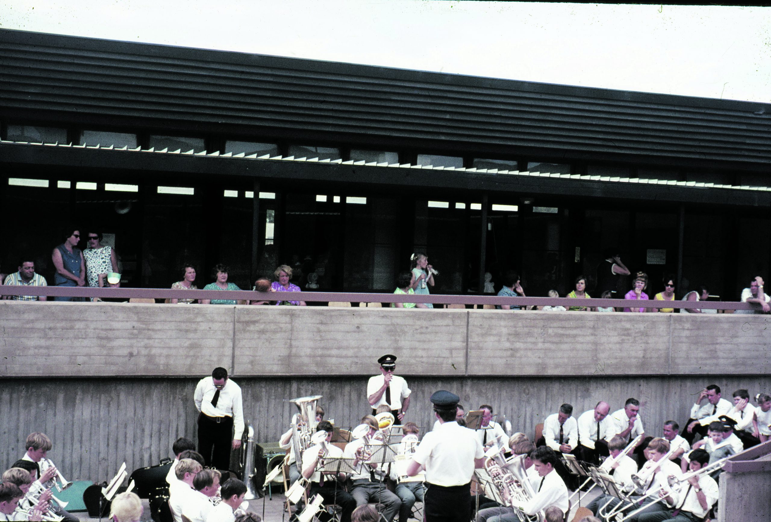 The BIU Band played at Central School in the late 1960s and Stephen is pictured to the conductor’s right at the front of the euphonium row. Wayne Orr is in the cornet row at the left of the conductor, second from the front.