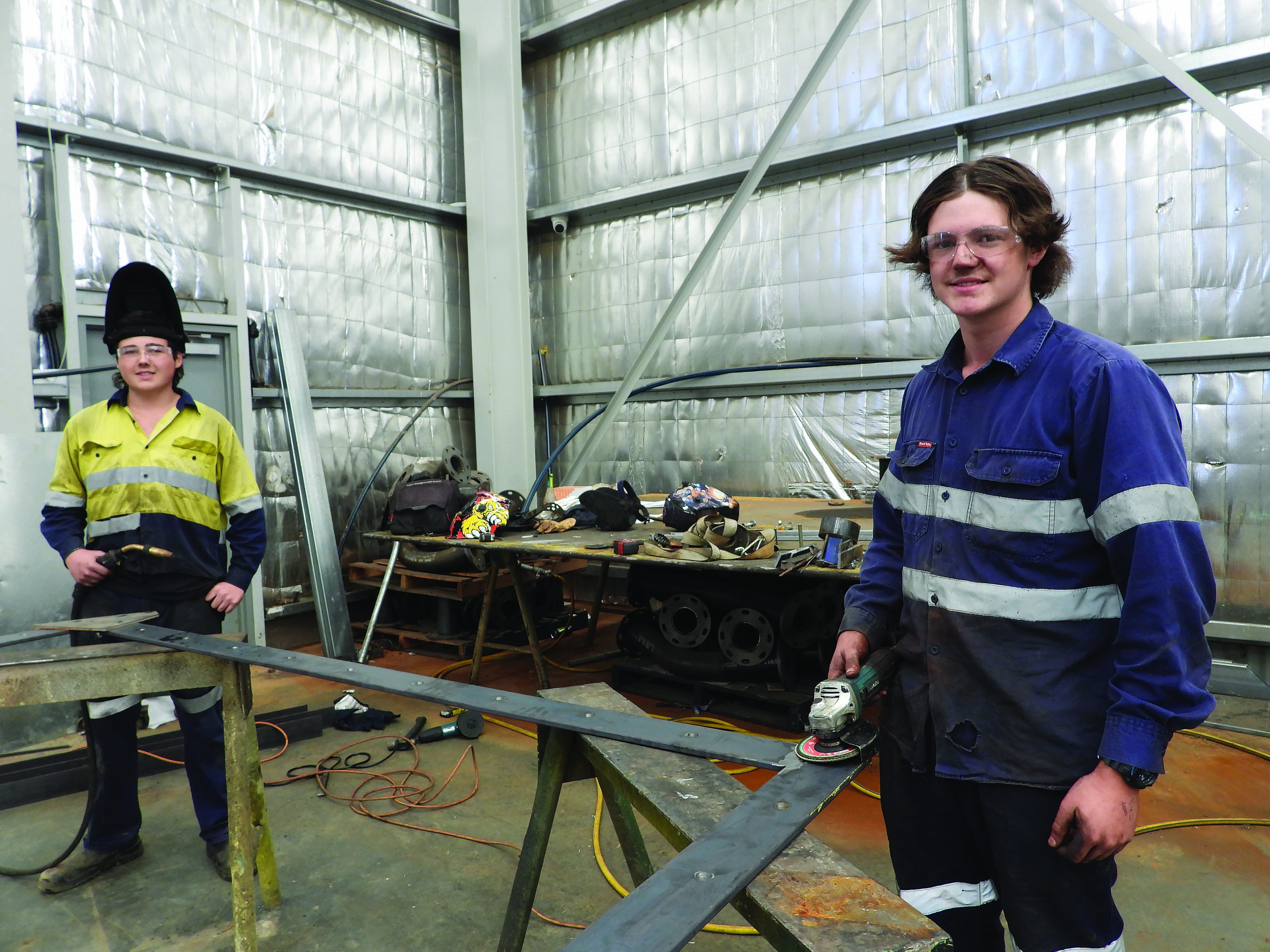 FabTec apprentices Brock Miani (left) and William Gilby.
