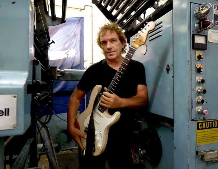 Ian Moss yesterday at the Barrier Truth printing press
