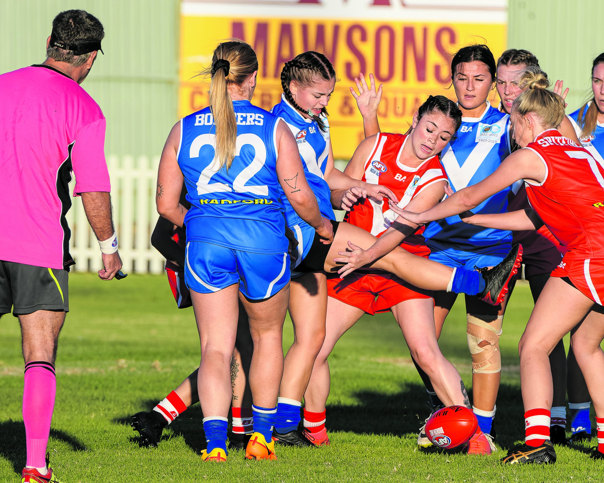 The Jube hosted a cracking game of football last Saturday. Broken Hill’s female footballers stepped into the boots of the Spitfires and the Bombers.PICTURE: TIM GIMBERT IMAGES
