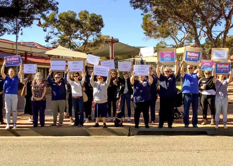 Nurses in Broken Hill strike for safety