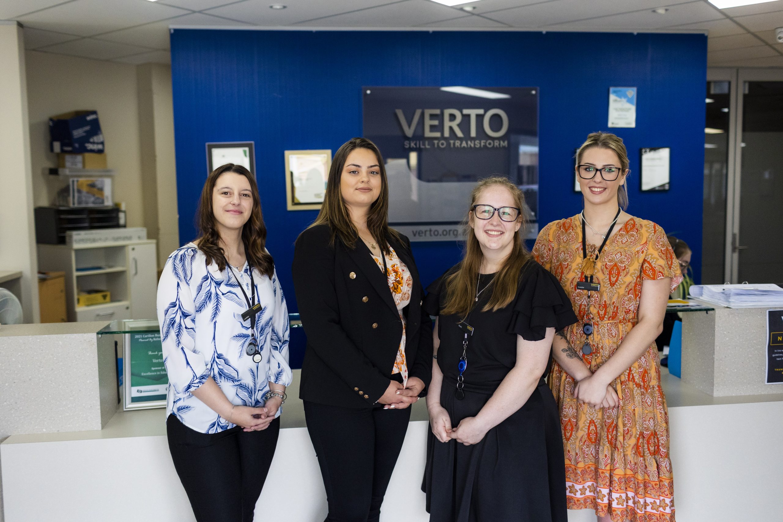 VERTO Workforce Development Consultants Lauren Rozyn (left), Mikayla McVicar, Stacie Caslick and Claudia Limon.
