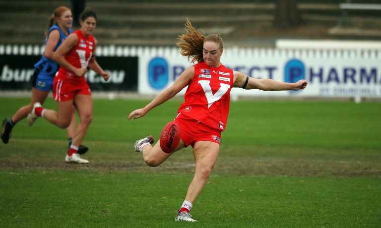 North Adelaide’s Meg Ryan is headed for the SANFL Women’s Grand Final after a stunning victory over the Double Blues.