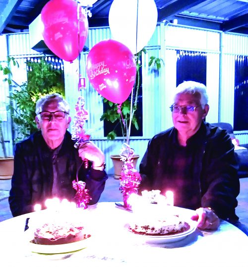 Errol (left) and Ian celebrated their 80th birthday.