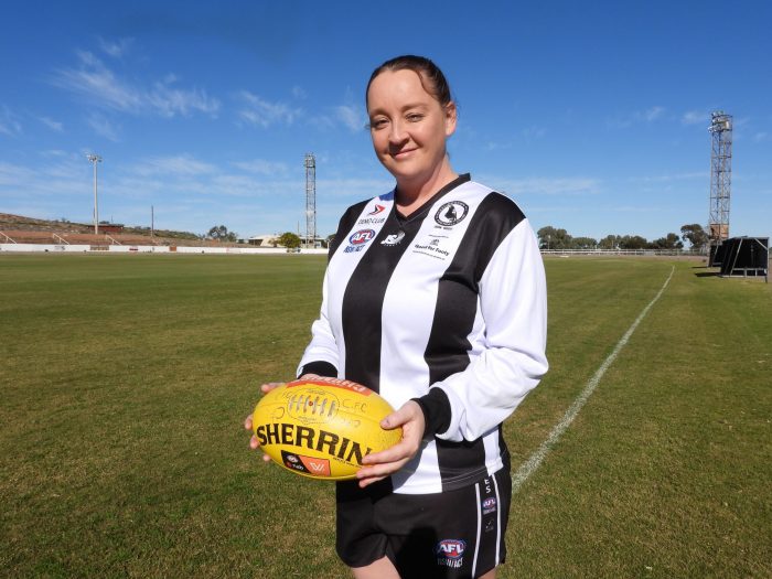 Ann-Marie Ede completes her local footy bucket list reaching 100 games.PICTURE: ANDREW LODIONG