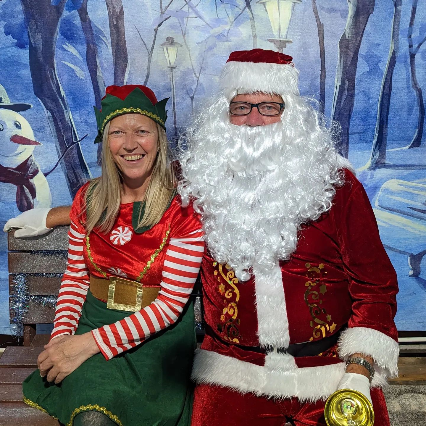 Santa and an Elf