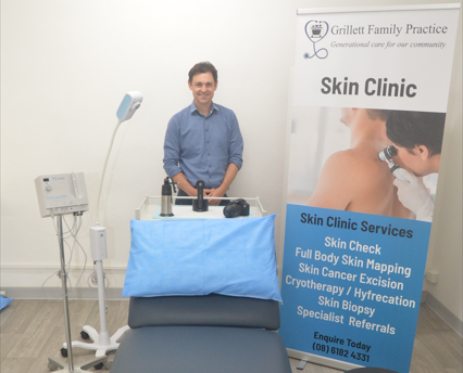 Dr Steven Grillet of Grillet Family Practice has opened the city's first Skin Clinic.