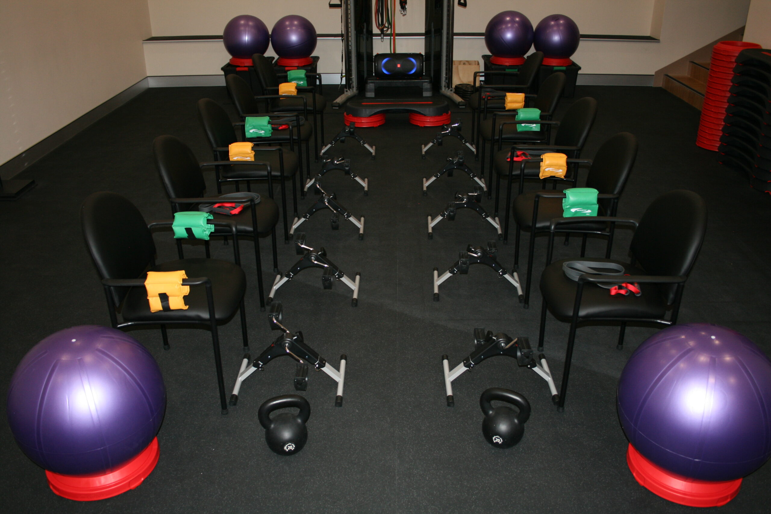 NRG Gym Rehab Room - Class Set Up