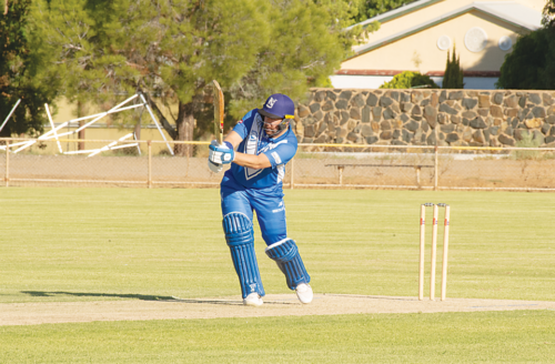 Tobias Hack bats for North Broken Hill Cricket Club.