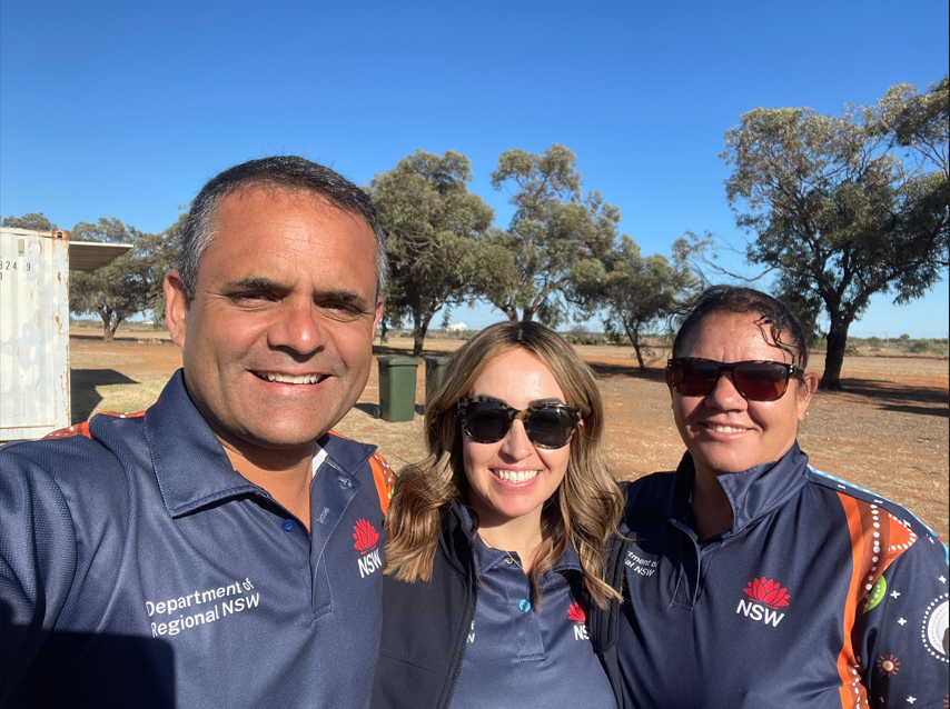 Department of Regional NSW's Aboriginal Outcomes team at the Wilcannia Career Expo